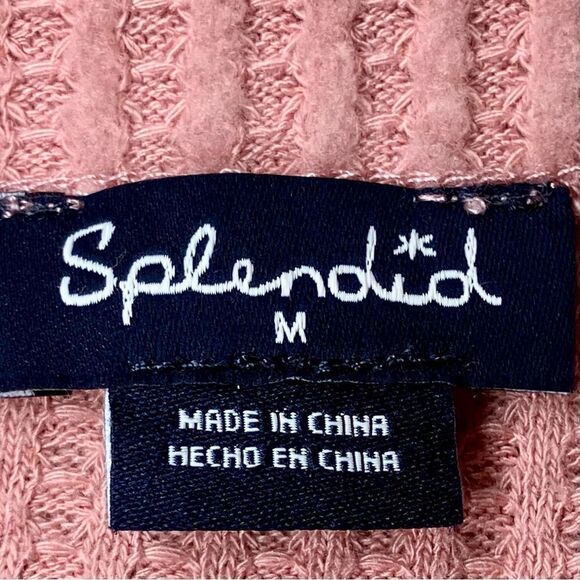 Splendid So Soft Waffle Knit Top in Dusty Pink Women’s M - Picture 7 of 9